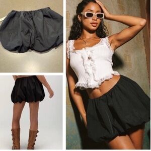 NWT WEST OF MELROSE Bubble Womens Mini Skirt Black Sz:Small New